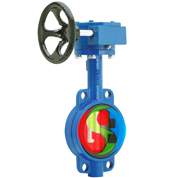 Gear Butterfly Valve Wafer Cast Iron Jis Ansi Pn