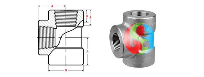 Equal Tee Threaded Stainless Steel