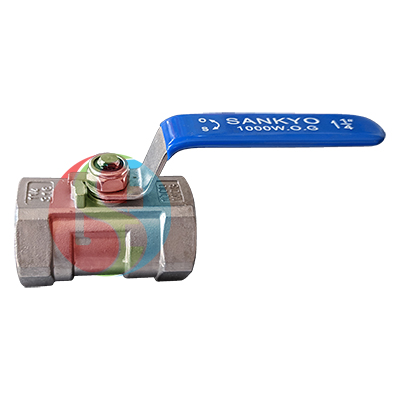 1 Piece Body Ball Valve Threaded Stainless Steel Class 1000 Wog